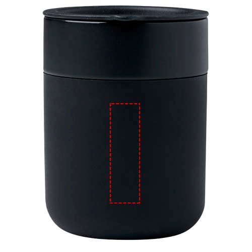 Java keramisk termos med silikonfolie och plastlock, 330 ml