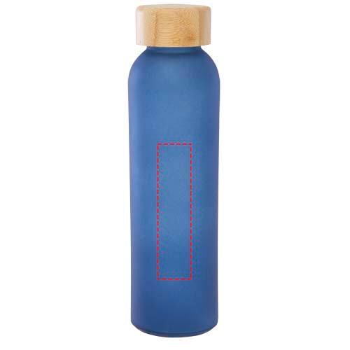 Lume 500 ml matt glasflaska av silikatglas med bambulock