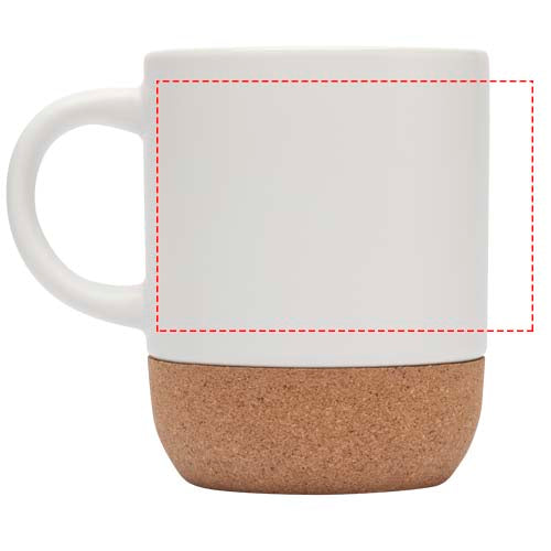 Billie 300 ml sublimeringsmugg av keramik med korkdetaljer