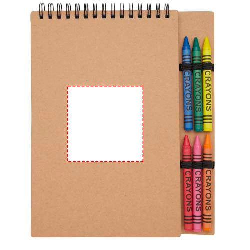 Doodle A5 anteckningsbok med mjukt spiralomslag och kritset