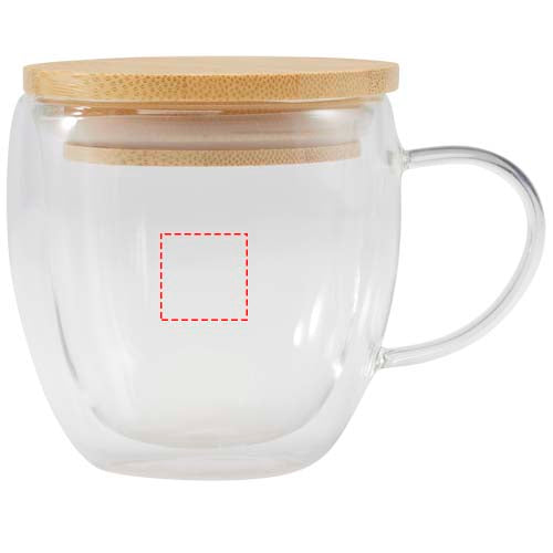 Lenora 250 ml glasmugg med bambulock