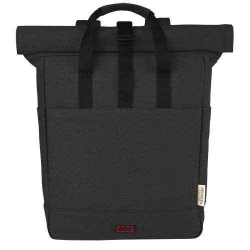 Joey 15" laptopväska med rullstängning av GRS-återvunnen canvas 15 liter