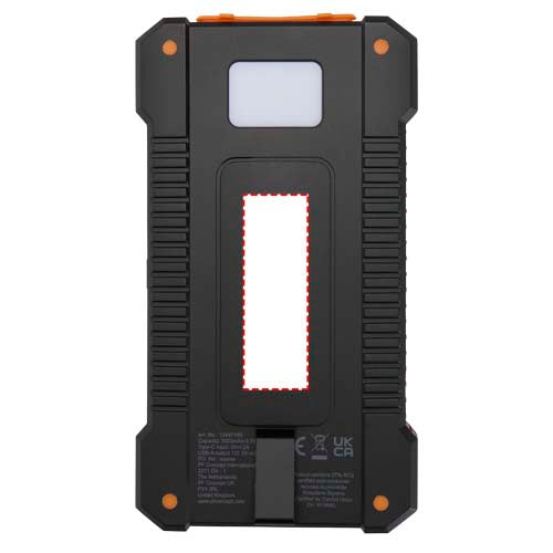 Altair 5 000 mAh 10 W robust solcellspowerbank av återvunnen plast med inbyggd ficklampa