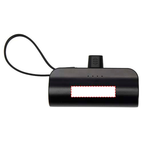 Alnair 5 000 mAh 10 W Type-C powerbank av återvunnen plast med inbyggt flipstativ och 2-i-1-kabel