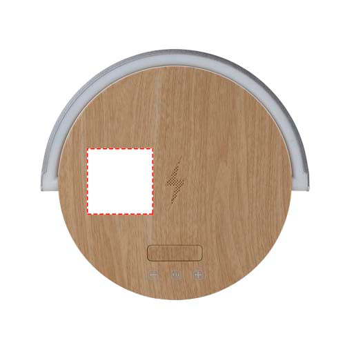 Prixton 4-i-1 Bluetooth®-högtalare på 10 W med LED-lampa och trådlös laddningsbas