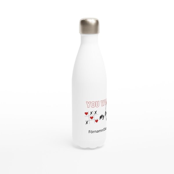 White 17oz Stainless Steel Water Bottle