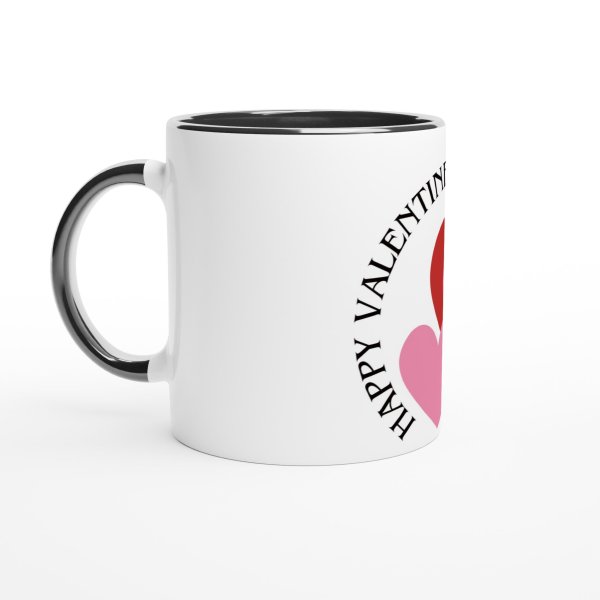 White 11oz Ceramic Mug with Color Inside