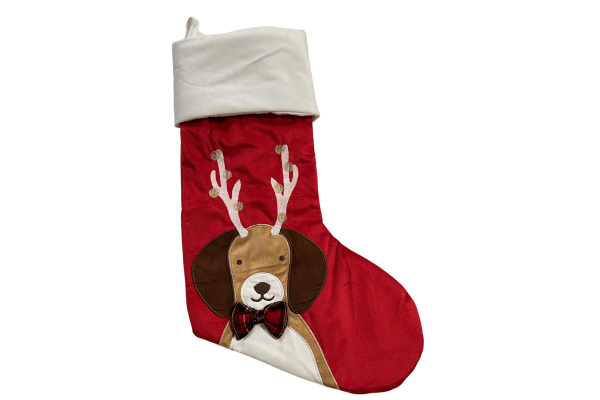 Julstrumpa med namn – Hund med renhorn