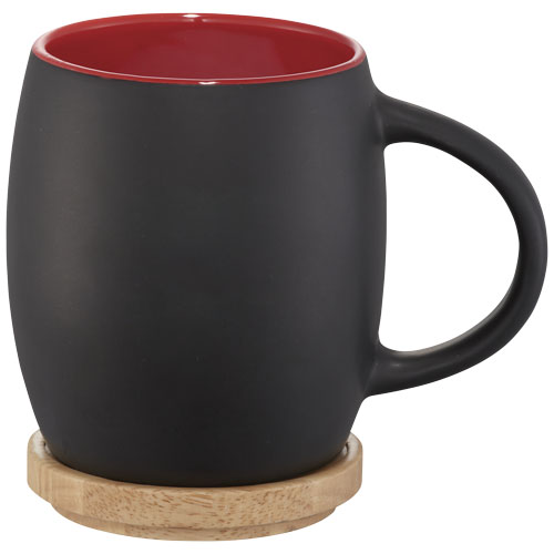 Hearth mugg med underlägg i trä