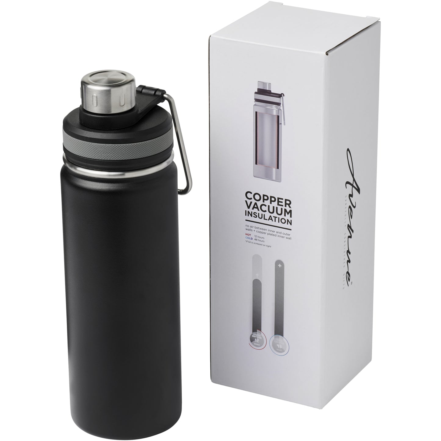 Gessi 590 ml vakuumisolerad sportflaska i koppar