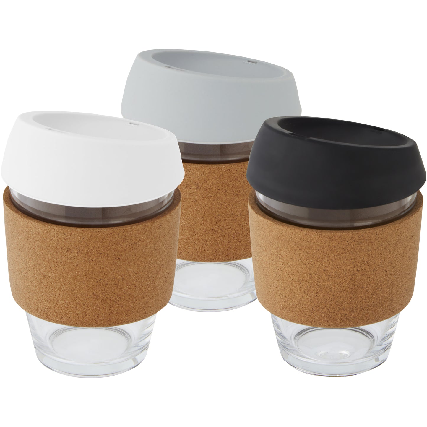 Lidan 360 ml termos i borosilikatglas med korkgrepp och silikonlock