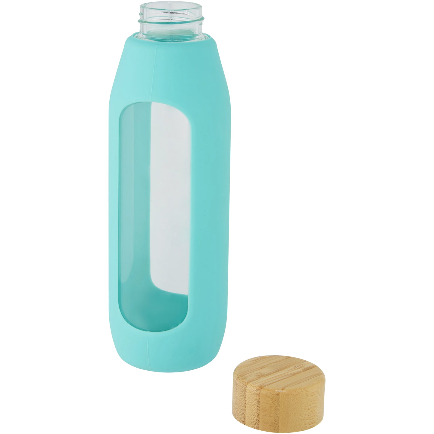 Tidan 600 ml flaska i borosilikatglas med silikongrepp
