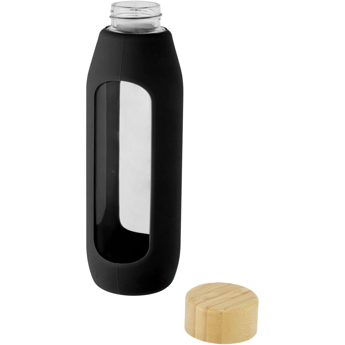 Tidan 600 ml flaska i borosilikatglas med silikongrepp