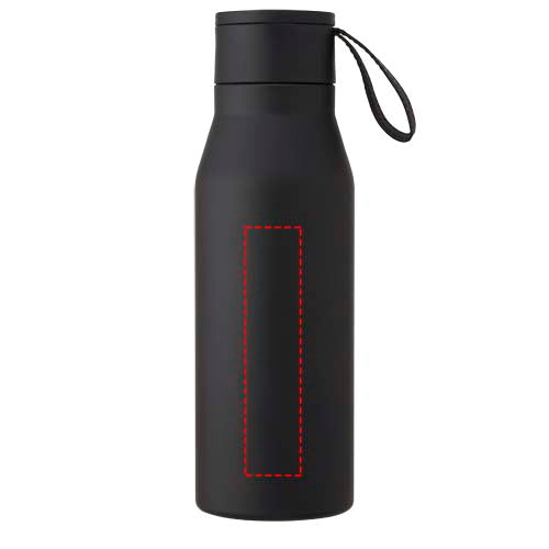 Ljungan 500 ml vakuumisolerad kopparflaska i rostfritt stål med PU-läderrem och lock