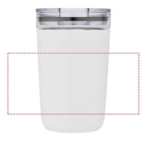 Bello 420 ml glastermos med en yttervägg av återvunnen plast