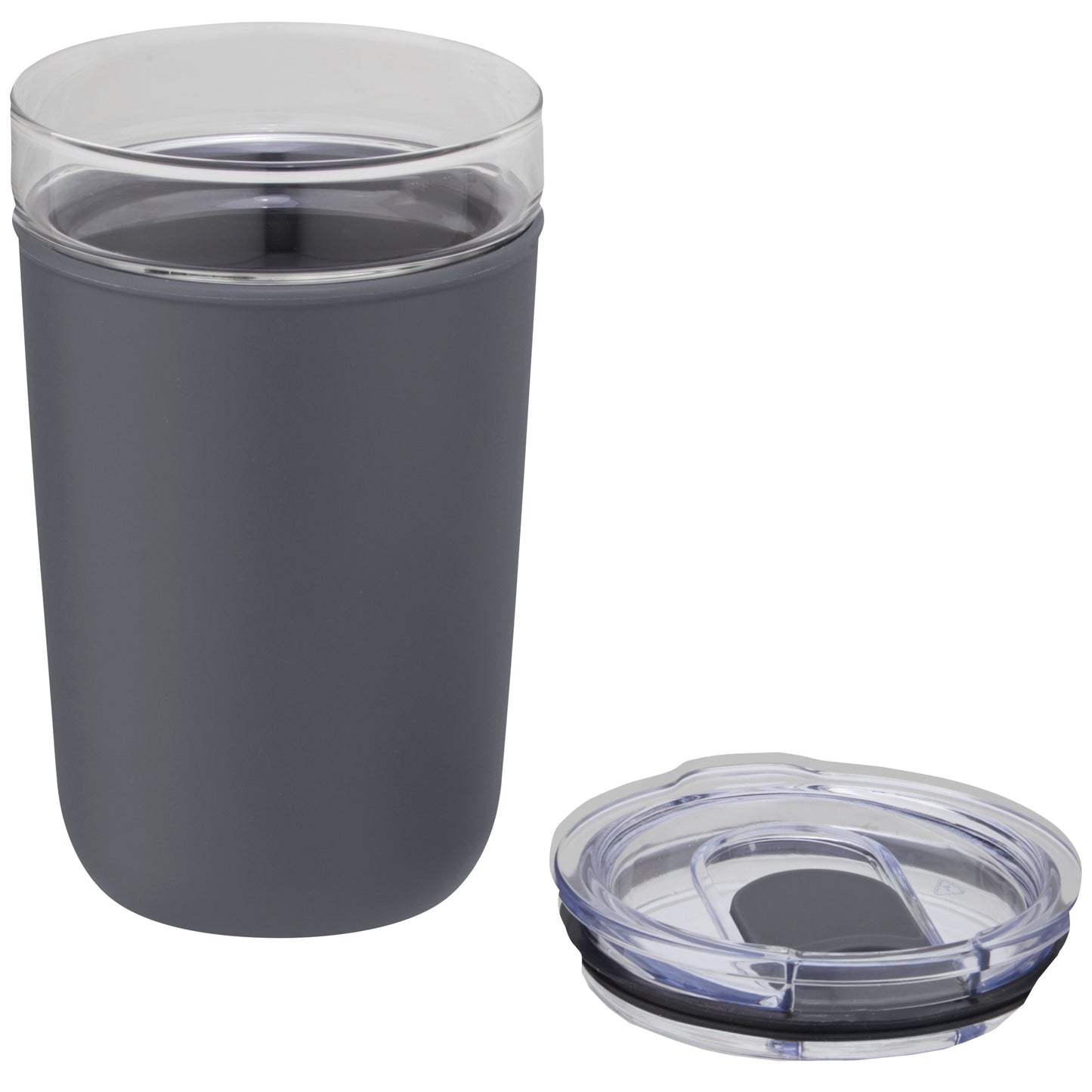 Bello 420 ml glastermos med en yttervägg av återvunnen plast