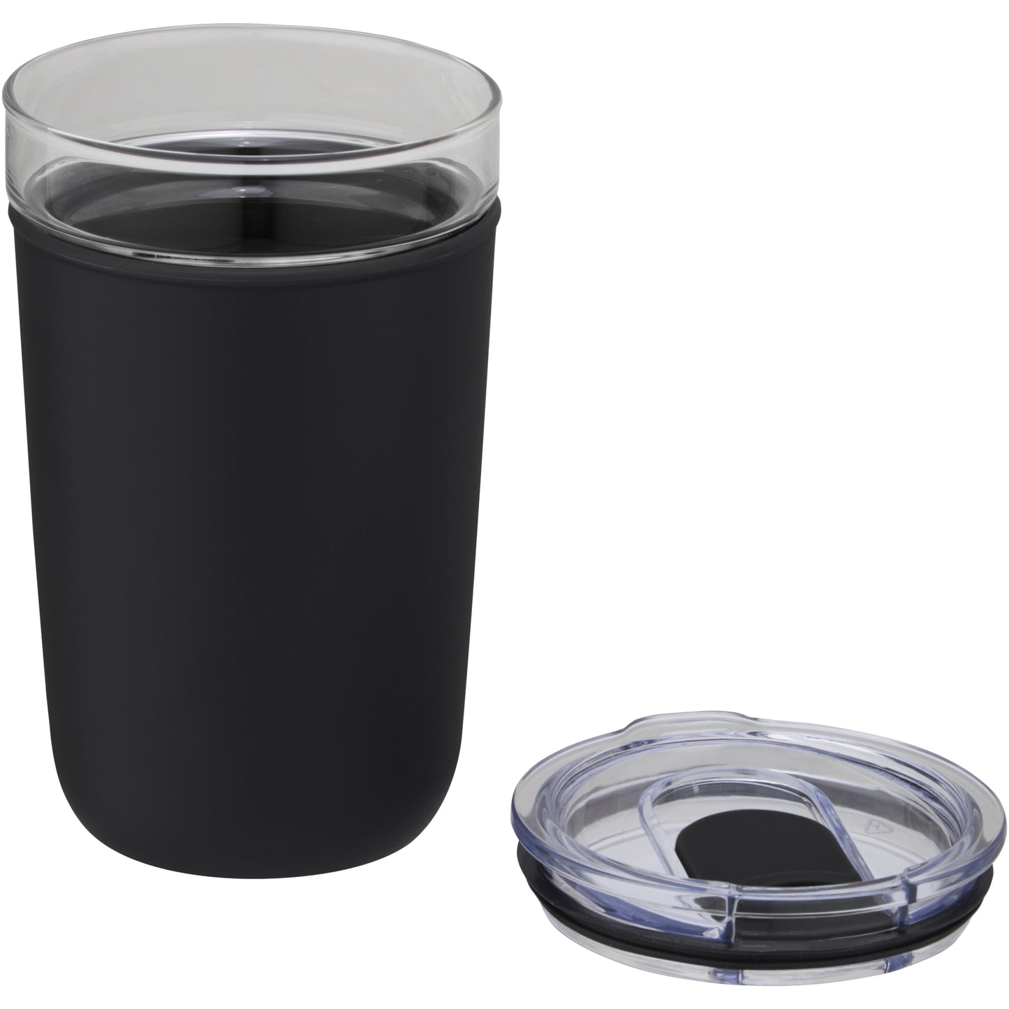 Bello 420 ml glastermos med en yttervägg av återvunnen plast