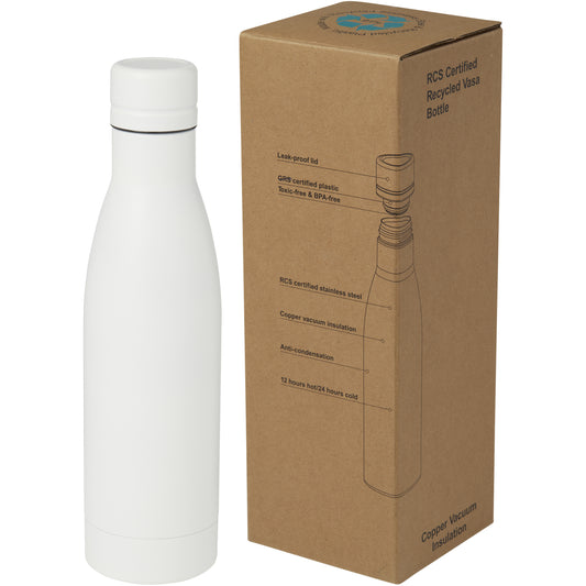 Vasa 500 ml RCS-certifierad flaska i återvunnet rostfritt stål, kopparvakuumisolerad