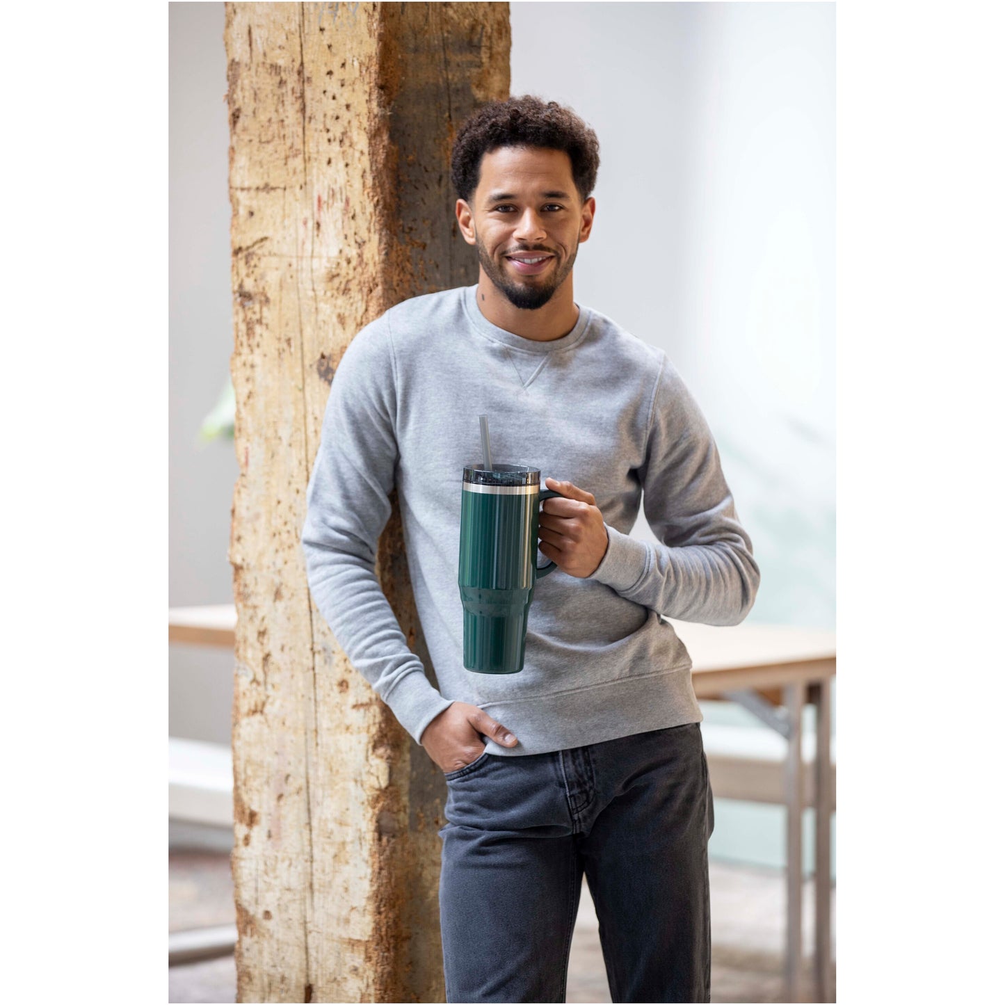 Melbourne RCS-certifierad mugg med sugrör, 1 200 ml