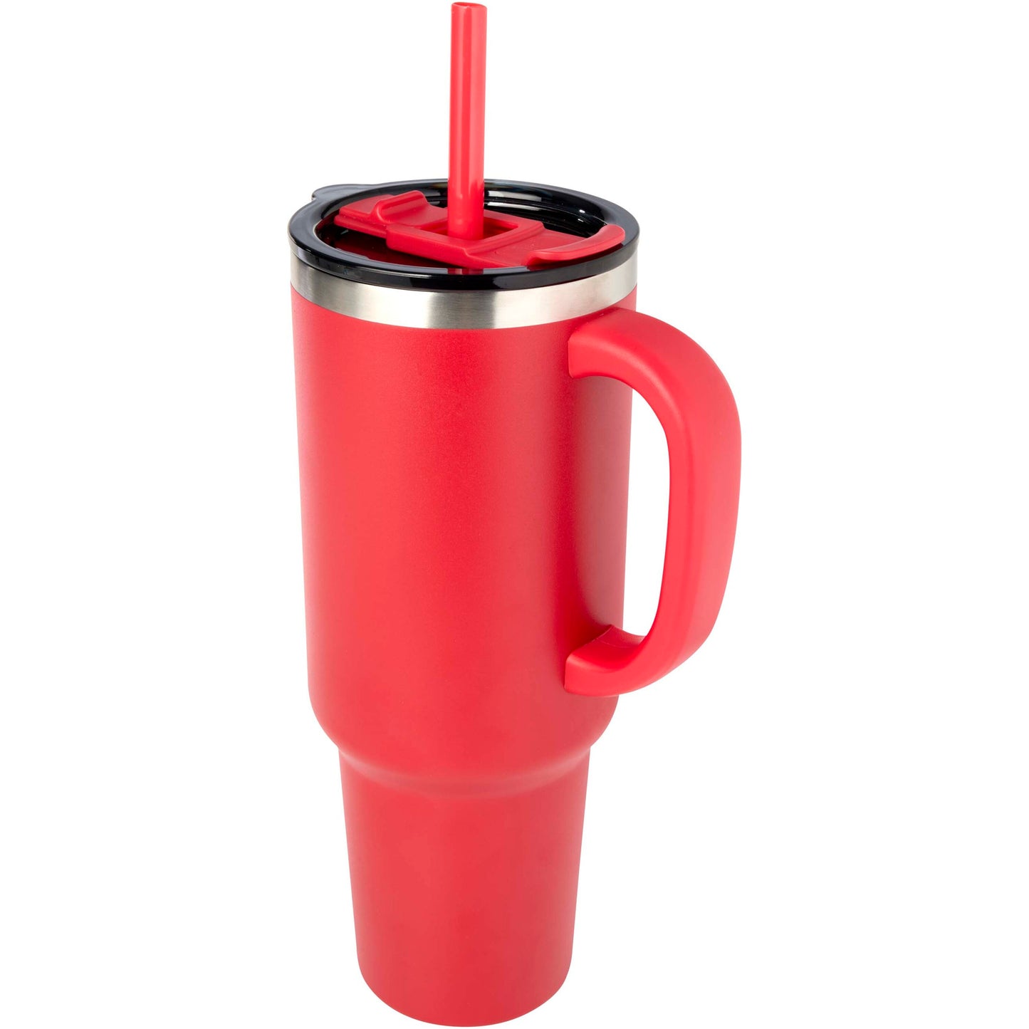 Sydney dubbelväggig RCS-certifierad vakuumisolerad kopparmugg med sugrör, 1 200 ml