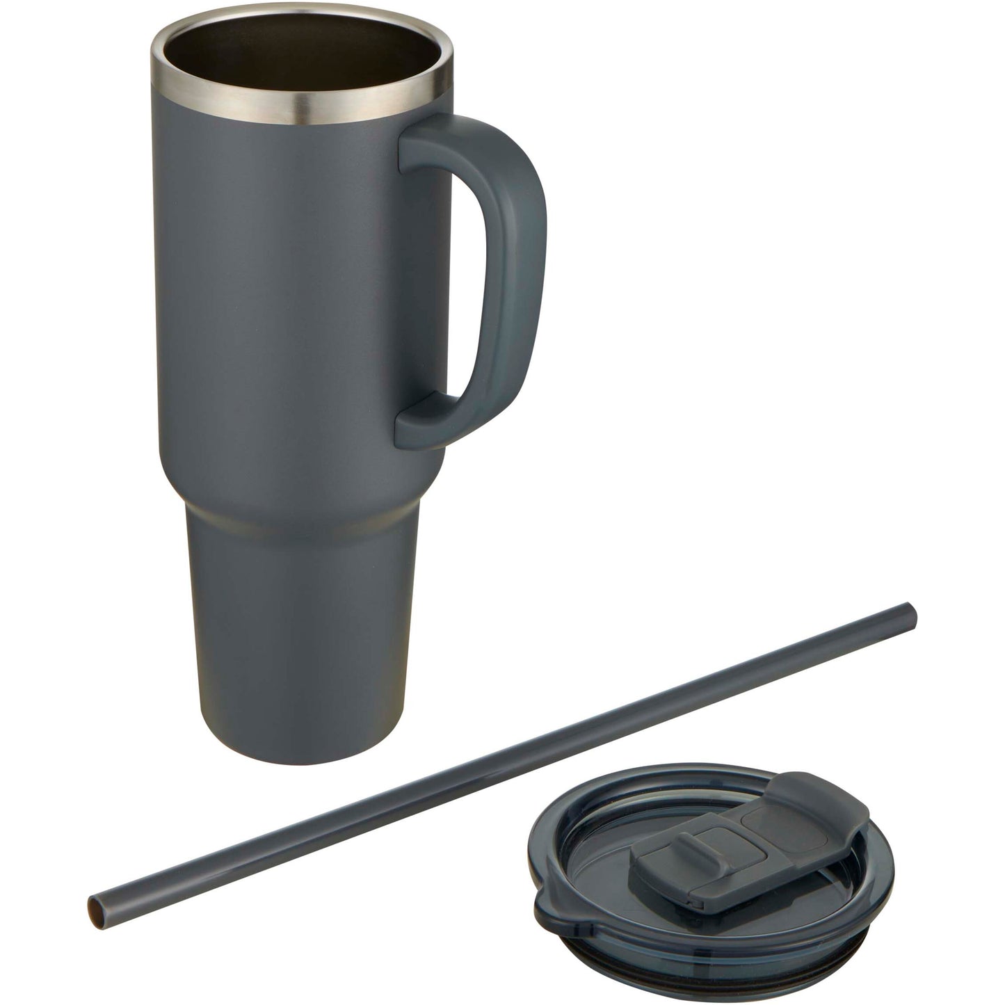 Sydney dubbelväggig RCS-certifierad vakuumisolerad kopparmugg med sugrör, 1 200 ml