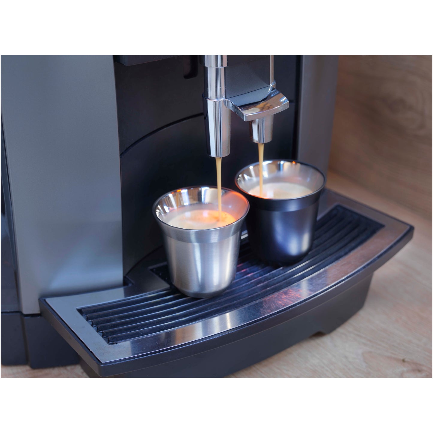 Duo uppsättning RCS-certifierade espressokoppar i rostfritt stål, 80 ml