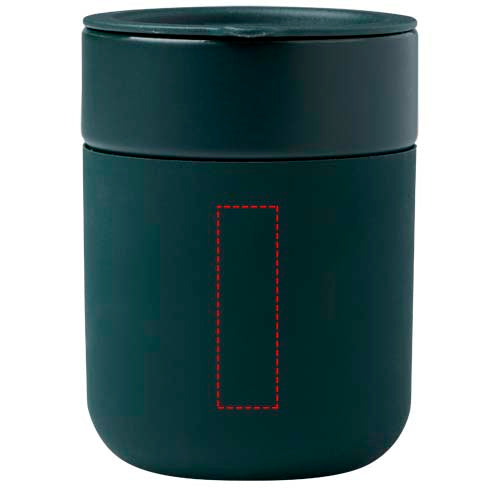 Java keramisk termos med silikonfolie och plastlock, 330 ml