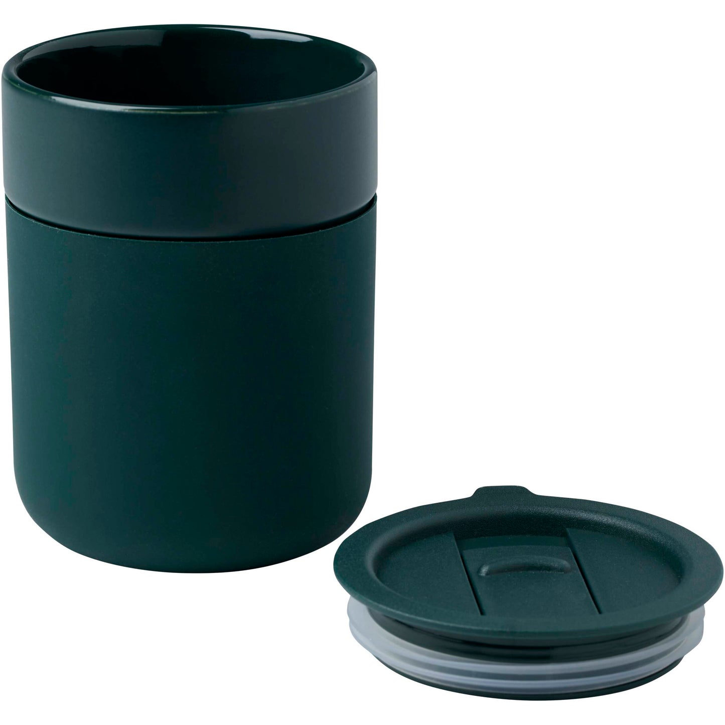 Java keramisk termos med silikonfolie och plastlock, 330 ml