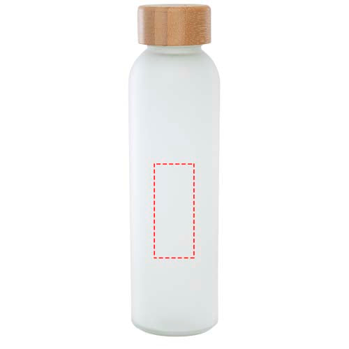 Lume 500 ml matt glasflaska av silikatglas med bambulock