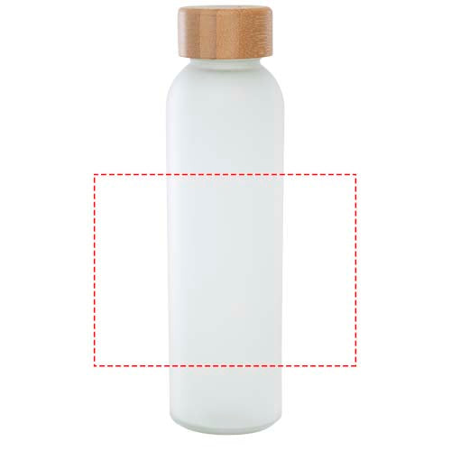 Lume 500 ml matt glasflaska av silikatglas med bambulock