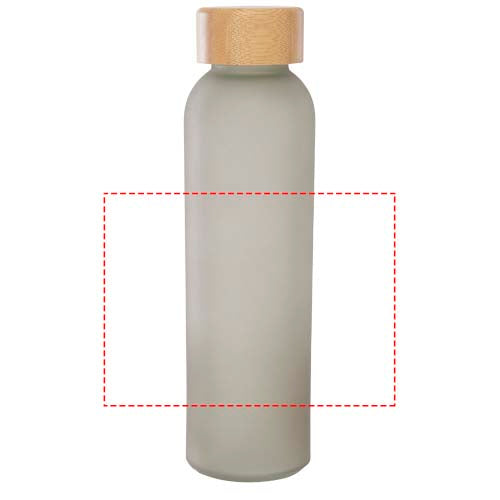 Lume 500 ml matt glasflaska av silikatglas med bambulock