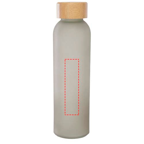 Lume 500 ml matt glasflaska av silikatglas med bambulock