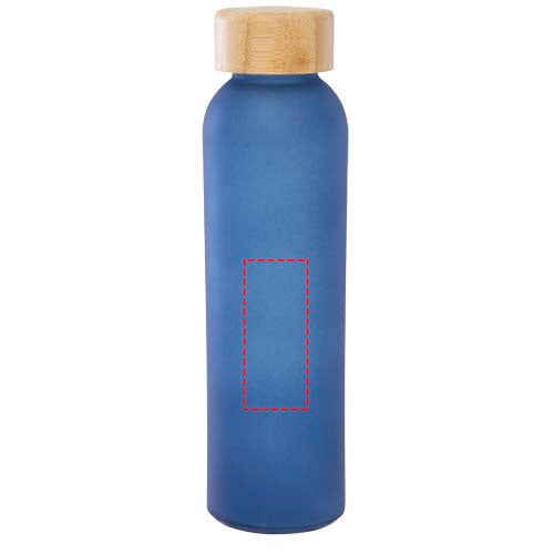 Lume 500 ml matt glasflaska av silikatglas med bambulock