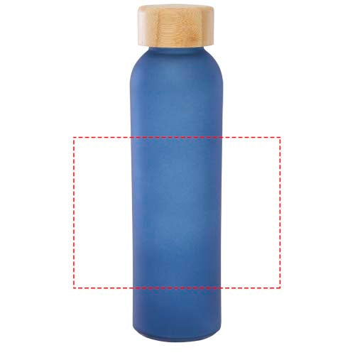 Lume 500 ml matt glasflaska av silikatglas med bambulock