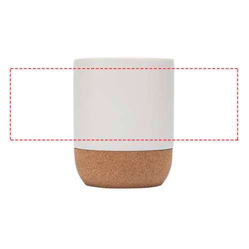 Billie 300 ml sublimeringsmugg av keramik med korkdetaljer