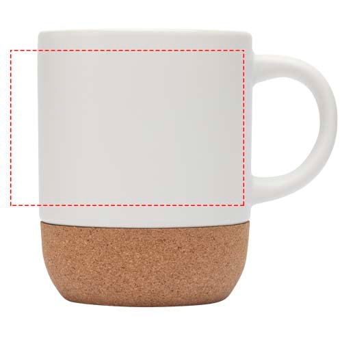 Billie 300 ml sublimeringsmugg av keramik med korkdetaljer