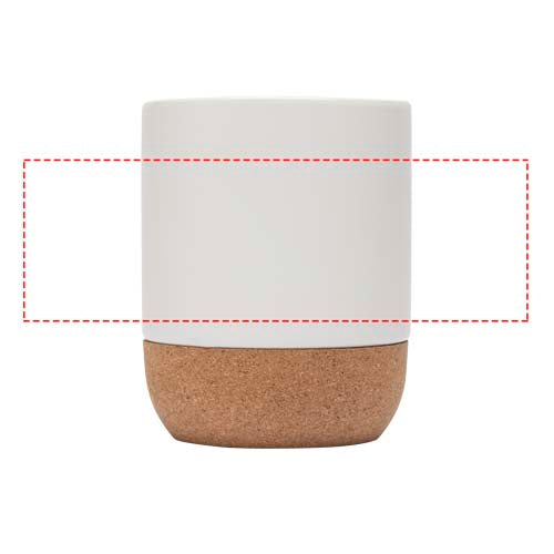 Billie 300 ml keramikmugg med korkdetaljer och matt finish