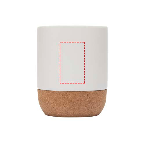Billie 300 ml keramikmugg med korkdetaljer och matt finish