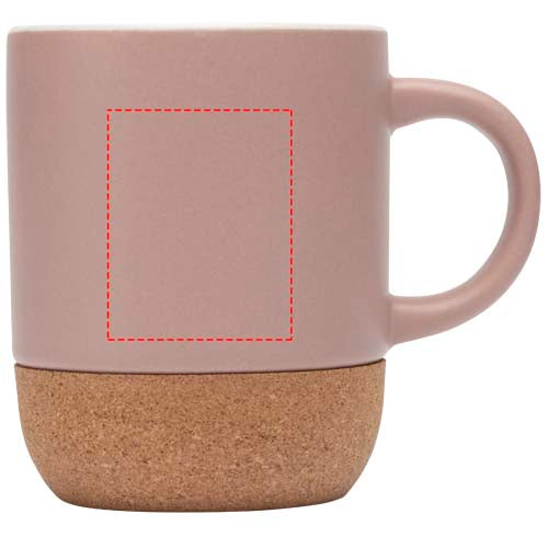 Billie 300 ml keramikmugg med korkdetaljer och matt finish