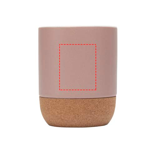 Billie 300 ml keramikmugg med korkdetaljer och matt finish