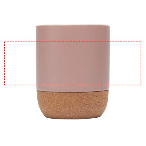 Billie 300 ml keramikmugg med korkdetaljer och matt finish