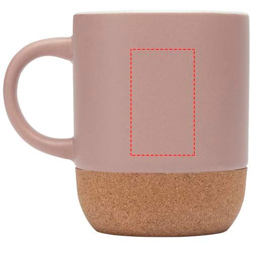 Billie 300 ml keramikmugg med korkdetaljer och matt finish