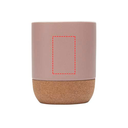 Billie 300 ml keramikmugg med korkdetaljer och matt finish