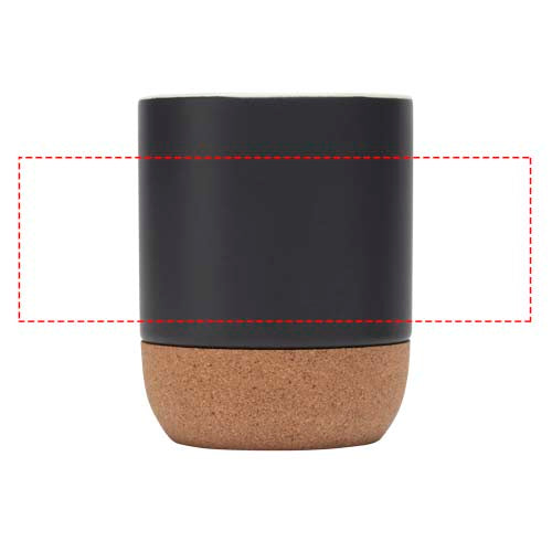 Billie 300 ml keramikmugg med korkdetaljer och matt finish