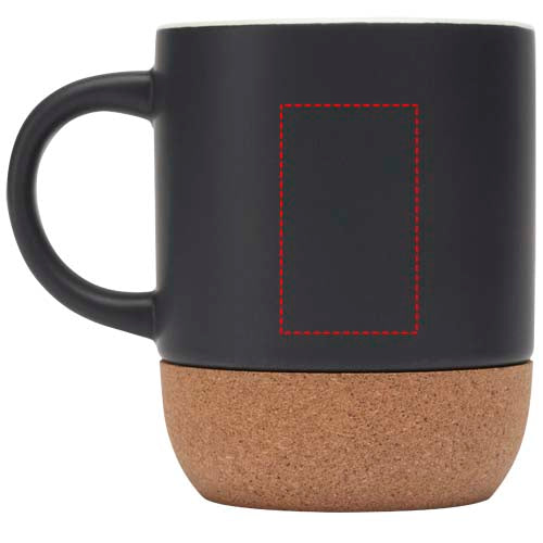 Billie 300 ml keramikmugg med korkdetaljer och matt finish