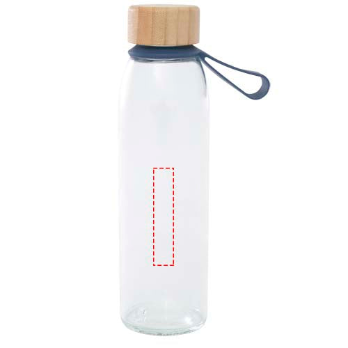 Porto 500 ml vattenflaska av glas med silikonhandtag och bambulock