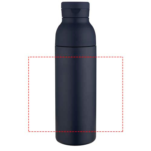 Illuminate 650 ml vattenflaska av RCS-certifierat återvunnet rostfritt stål med dubbelvägg, med 3 olika lock