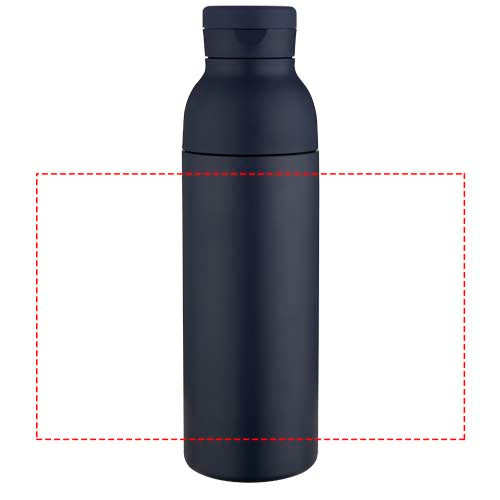 Illuminate 650 ml vattenflaska av RCS-certifierat återvunnet rostfritt stål med dubbelvägg, med 3 olika lock