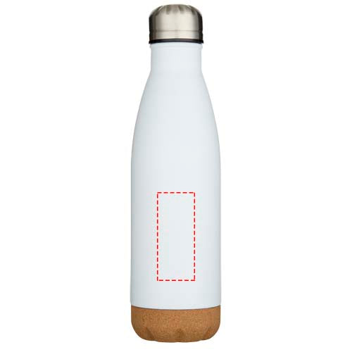 Cove 500 ml vattenflaska med vakuumisolerad dubbelvägg av rostfritt stål med detaljer i kork