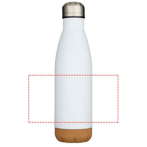 Cove 500 ml vattenflaska med vakuumisolerad dubbelvägg av rostfritt stål med detaljer i kork